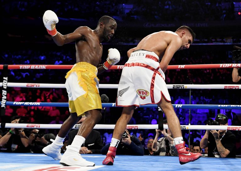Highlights: Terence Crawford Forces Amir Khan To Quit Following Low Blow