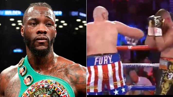 Deontay Wilder reacts
