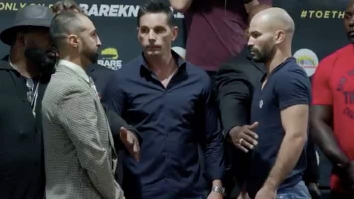 Watch: Artem Lobov & Paulie Malignaggi Intense Staredown At BKFC 6 Press Conference