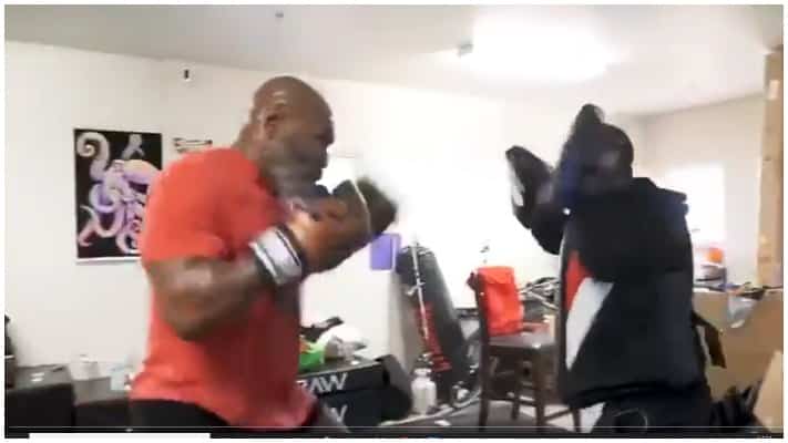 VIDEO | Mike Tyson Destroys Pads As He Prepares For Boxing Comeback