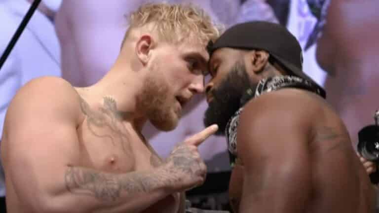 VIDEO: Jake Paul & Tyron Woodley Staredown At Weigh-ins