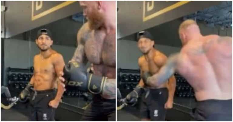 Teofimo Lopez Does Body Shot Challenge With Hafthor ‘The Mountain’ Bjornsson