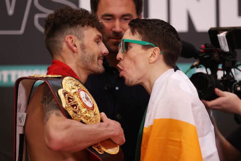 VIDEO | Leigh Wood & Michael Conlan Square Off Ahead Of Featherweight Title Showdown